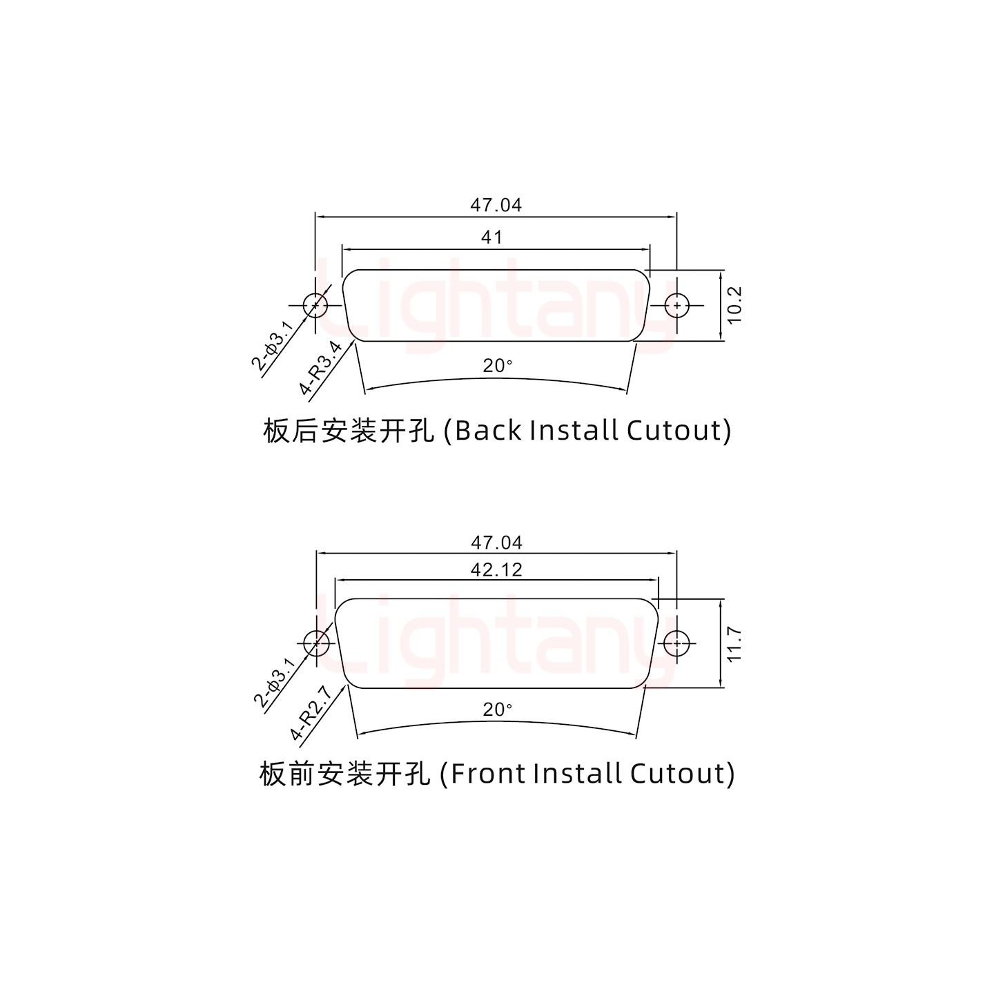 13W3公短體焊線(xiàn)/光孔/大電流10A